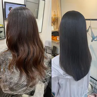 ロング カラー SUN GLOW  サングロウ所属・水素トリートメント／ 髪質改善/ナカノメのヘアスタイル