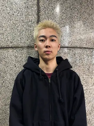 カラー メンズ スパイキーパーマ 柏NO1 藤本葉のヘアスタイル