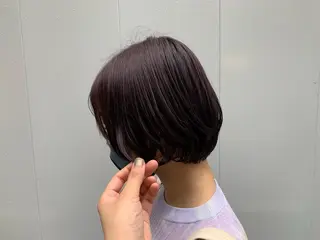 ミディアム カラー ヘアアレンジ 🫧透明感カラー/ ボブ/小笠原汐海🪽のヘアスタイル