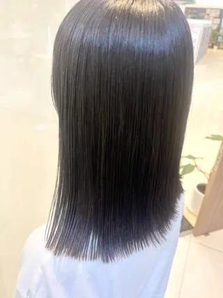 ミディアム カラー 髪質改善/縮毛矯正 ササキナツミのヘアスタイル