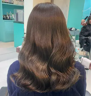 セミロング カラー mana/メンズ/ ヘアセット/ブリーチのヘアスタイル