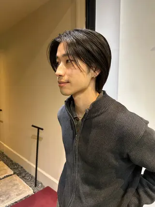 ショート メンズ ボブ ロングモデル kuroのヘアスタイル