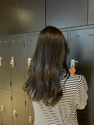 セミロング アイブロウ 韓国ヘア/顔周り ヘアセット/加藤優里のヘアスタイル