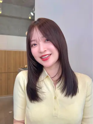 セミロング カラー 🫧艶カラー/ダブル カラー♡/桜🌸のヘアスタイル