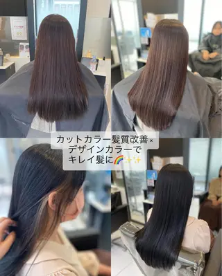 セミロング YASU🍎CUT 赤系カラー/ヘアケアのヘアスタイル