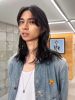 ミディアム パーマ パーマ /レイヤー 榛地渉馬 /矢場町のヘアスタイル