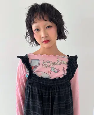 ミディアム カラー ケアパーマ/ケアブリ ーチdaisukeのヘアスタイル