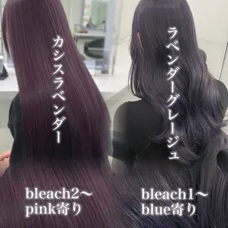 ロング カラー ヘアアレンジ 🫧透明感ラベンダー 似合わせ🫧あい🫧のヘアスタイル