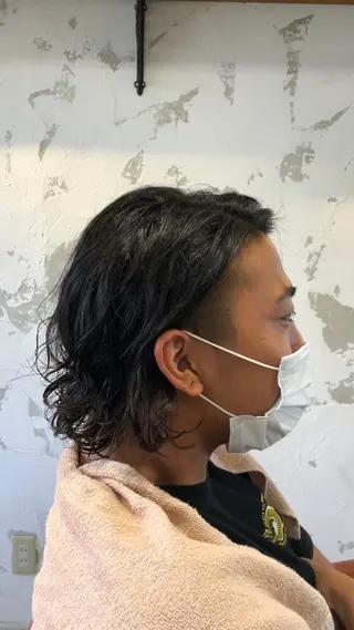 ミディアム パーマ メンズ レイヤー/髪質改善 /YUUKI/船橋のヘアスタイル