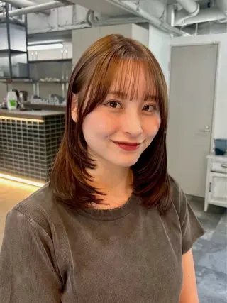 ミディアム 髪質改善/レイヤー/ 🐣kokoro🌸のヘアスタイル