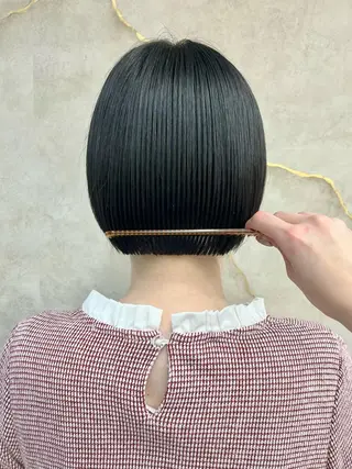 ショート カラー ヘアアレンジ ボブ｜韓国｜美髪矯正 ｜amika🌙のヘアスタイル