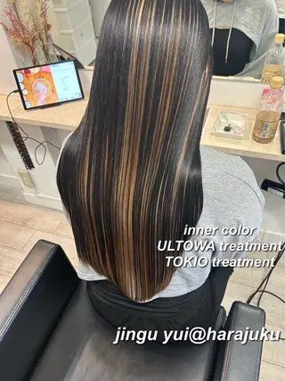 ロング カラー パーマ ヘアアレンジ メンズ ワット 原宿のヘアスタイル