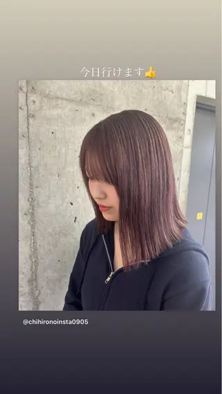 セミロング カラー 🎨デザイン🥇 美髪・艶髪　日暮千敬のヘアスタイル