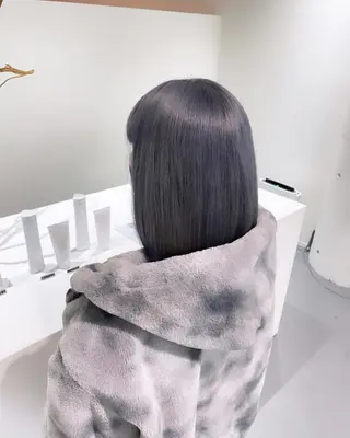 ミディアム カラー LEF TATEMACHI所属・西山祐生/ハイトーン /ケアブリーチ/艶髪のヘアスタイル