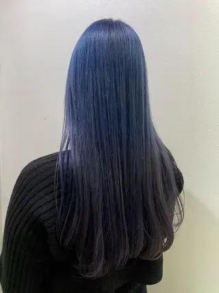 ロング カラー 秋葉原オタク向け美容室OFF-KAi!!所属・渡部凌我 小顔ウルフ ハイトーンカラーのヘアスタイル