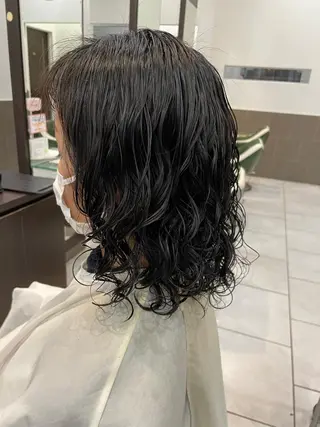 ミディアム パーマ PROGRESS Harukiのヘアスタイル