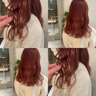 セミロング カラー カジュアルを女っぽく 𝗮𝘆𝗮𝗰𝗼のヘアスタイル