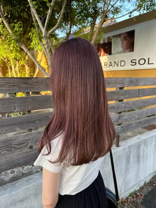 セミロング カラー ヘアアレンジ ちひろ /似合わせカラーのヘアスタイル