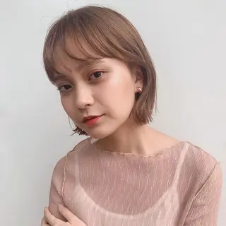 ショート カラー 🌱小顔ヘア/ボブ ミディアム/双葉🌱のヘアスタイル