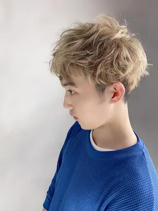 ショート カラー メンズ cecil hair所属・重政 和樹のヘアスタイル