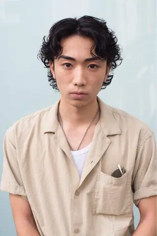 ミディアム メンズ 千葉 慎也のヘアスタイル