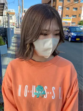 ミディアム 中尾 未来/艶カラー /カットモデルのヘアスタイル