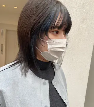 ミディアム カラー ヘアアレンジ satsuki 暖色・ブラウンカラーのヘアスタイル