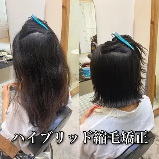 ミディアム パーマ ブリーチ縮毛矯正/ デサキ ショウヘイのヘアスタイル