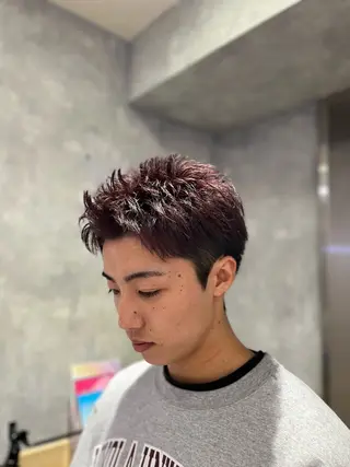 ショート カラー メンズ 筋肉美容師 TETSUのヘアスタイル