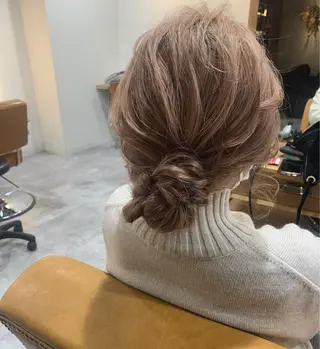 セミロング ブリーチ/アレンジ 天満/chihiroのヘアスタイル