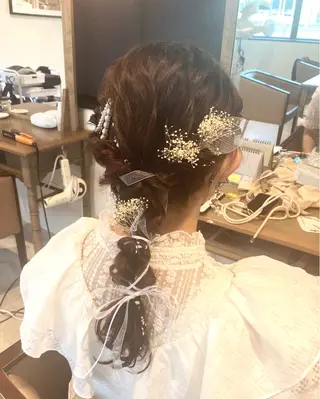 セミロング ブリーチなしWカラー /酸性ストレート河本のヘアスタイル