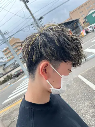 ミディアム カラー パーマ メンズ パーマが得意な【最高 悠斗】のヘアスタイル