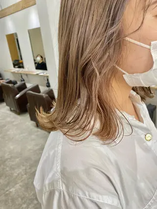 ミディアム カラー パーマ ヘアアレンジ メンズ キッズ ネイル マツエク・マツパ 森貴裕/ベージュ/ パーマ/オリーブのヘアスタイル