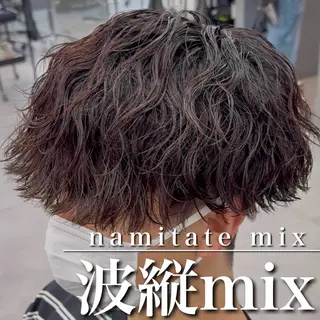 ショート パーマ 【OVARL】縦落ち /波巻き/⛓️カイトのヘアスタイル