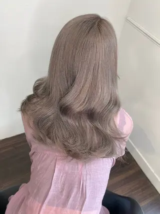 セミロング カラー ヘアアレンジ maoブリーチ無し 似合わせカラーのヘアスタイル