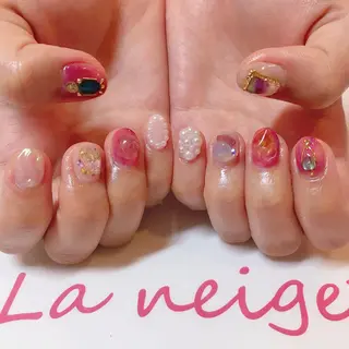 ネイル La neige* yuki 🥯🍑のネイルデザイン