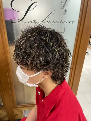 カラー パーマ メンズ 立川/過去1の毛流れ パーマ/しゅーとのヘアスタイル