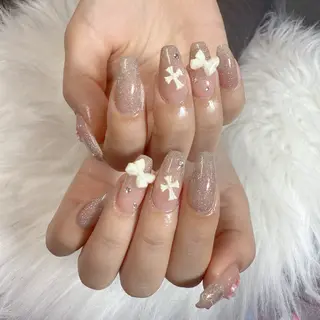 ネイル 🎀nana🫧 ワンホンネイル🎀のネイルデザイン