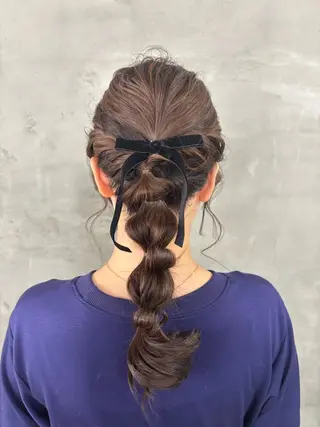 ヘアアレンジ ✨ブリーチなし透明感 ✨カラー💍Yuriのヘアスタイル