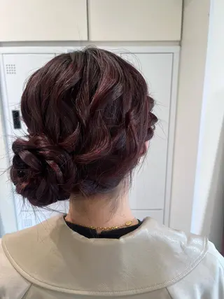 セミロング ブリーチなしWカラー 暖色カラー/mayuのヘアスタイル