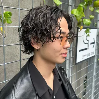 ミディアム パーマ メンズ ツイスパ/メンズ パーマ/歩夢のヘアスタイル