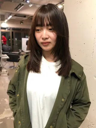 ミディアム ボブ× フェイスレイヤー🩰のヘアスタイル