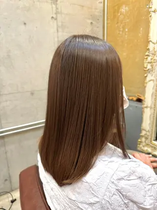 ミディアム &-hair salon 髪質改善＆ツヤ髪＆美髪所属・＆-HAIR佐藤 ゆいモデル募集中のヘアスタイル