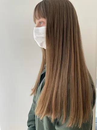 ロング 福島成美/髪質改善 縮毛矯正/カラーのヘアスタイル