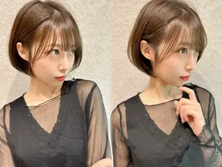 ショート カラー レイヤー❣️縮毛矯正 川村利幸のヘアスタイル