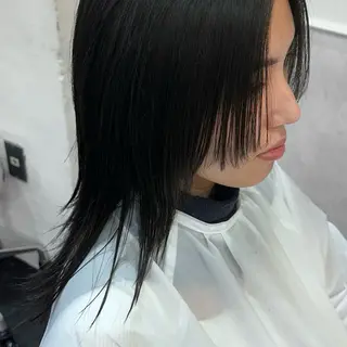 ミディアム ハイトーン/ウルフ /エクステ/ましろのヘアスタイル