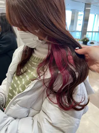 セミロング カラー 暖色専門美容師🎀 お客様満足度◎のヘアスタイル