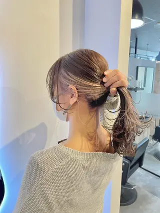 セミロング カラー 👑髪質改善カラー 中垣斗希のヘアスタイル