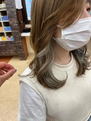 ミディアム カラー 【ニュアンスカラー・ 髪質改善】スズキカナのヘアスタイル
