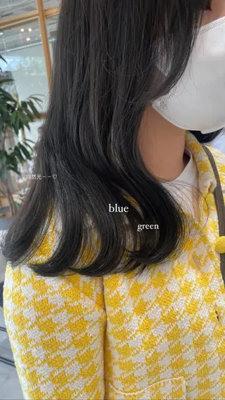 セミロング カラー mareka/顔周り /透明感カラー🤍のヘアスタイル